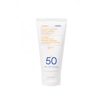 Korres Sunscreen Yoghurt Face Cream SPF50 50ml | Αντηλιακή Κρέμα Προσώπου με Γιαούρτι