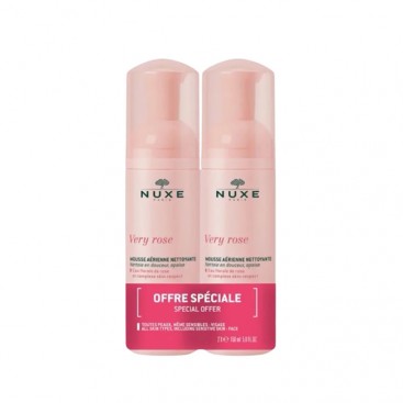 Nuxe Very Rose Light Cleansing Foam  2x150ml | Ελαφρύς Αφρός  Καθαρισμού Προσώπου