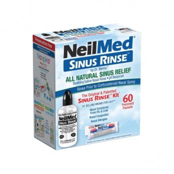 NeilMed Sinus Rinse Original Kit, 60 premixed packets & Bottle 240ml | Σύστημα Ρινικών Πλύσεων για Ενήλικες