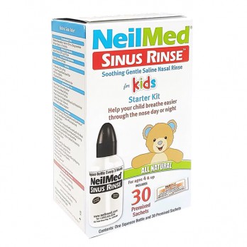 NeilMed Sinus Rinse Kids Starter Kit  30 premixed packets & Bottle 120ml | Σύστημα Ρινικών Πλύσεων για Παιδιά από 2 ετών και άνω