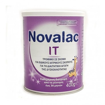 Novalac IT με DHA+ ARA Γάλα σε Σκόνη για την Αντιμετώπιση της Δυσκοιλιότητας από 0m+ έως 36m 400gr