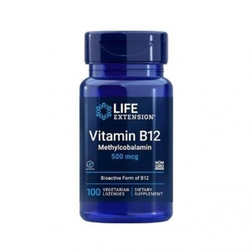 Life Extension Vitamin B12, Methylcobalamin, 500 mcg, 100 Vegetarian Lozenges | Συμπλήρωμα Διατροφής Β12 Βιταμίνη