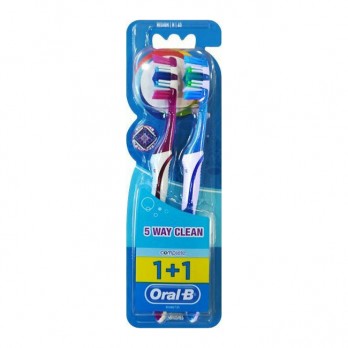 Oral-B Complete 5 Way Clean 40 Medium 2τμχ | Οδοντόβουρτσα Μέτρια 1+1 Δώρο