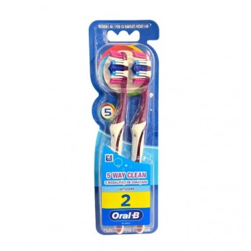 Oral-B Complete 5 Way Clean 40 Medium 2τμχ | Οδοντόβουρτσα Μέτρια 