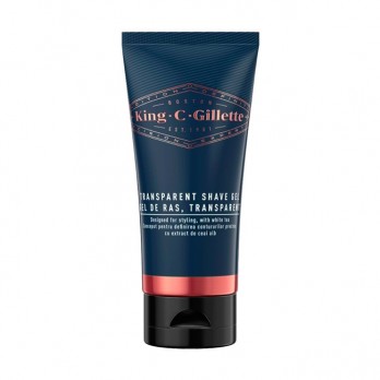 Gillette King C Transparent Shave Gel 150ml | Ανδρικό Διάφανο Gel Ξυρίσματος με Λευκό Τσάι & Έλαιο Argan