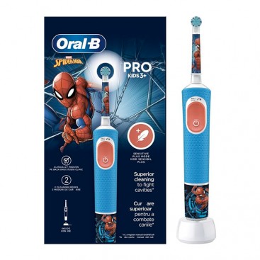 Oral-B Pro Kids 3+ Spiderman 1τμχ | Παιδική Ηλεκτρική Οδοντόβουρτσα  για παιδιά 3+