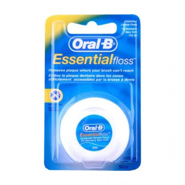 Oral-B Essential Floss 50m | Οδοντικό Νήμα Ακήρωτο 