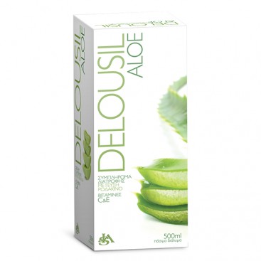 Delousil Aloe Vera με Βιταμίνη C & E,500ml | Πόσιμο Συμπλήρωμα Διατροφής με Αλόη Βέρα 