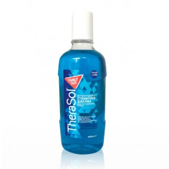 Therasol Solution Mouthwash Blue Family Size 500ml | Αντιμικροβιακό Στοματικό Διάλυμα κατά της Οδοντικής Πλάκας 