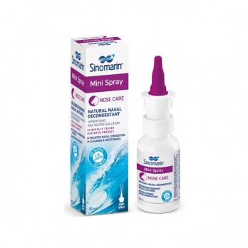 Sinomarin Mini Spray Hypertonic 30ml | Φυσικό Ρινικό Αποσυμφορητικό με Αντλία Σταθερών Δόσεων