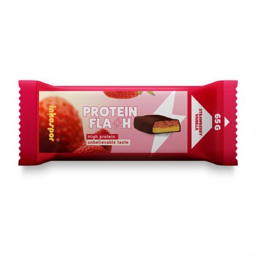 Inkospor Protein Flash 65g (Strawberry) Πρωτεϊνικό σνακ Με πρωτεΐνη υψηλής ποιότητας