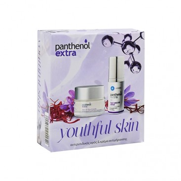 Medisei Panthenol Extra Youthful Skin Face and Eye Cream Κρέμα Προσώπου Αντιγήρανσης 50ml & Face and Eye Serum Αντιρυτιδικός Ορός 30ml