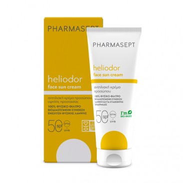 Pharmasept Heliodor Face Sun Cream SPF50 50ml | Αντηλιακή Κρέμα για Πρόσωπο, Ντεκολτέ & Χέρια