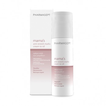 Pharmasept Mama's Anti-stretch Marks Cream to Oil 150ml | Κρέμα Σώματος για την Πρόληψη & Αντιμετώπιση  των Ραγάδων 