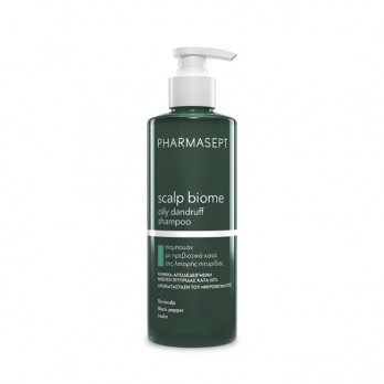 Pharmasept Scalp Biome Oily Dandruff Shampoo 400ml | Σαμπουάν με Πρεβιοτικά κατά της Λιπαρής Πιτυρίδας