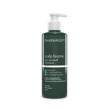 Pharmasept Scalp Biome Oily Dandruff Shampoo 400ml | Σαμπουάν με Πρεβιοτικά κατά της Λιπαρής Πιτυρίδας