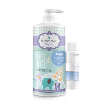 Pharmasept Baby Care Mild Bath Απαλό Βρεφικό Αφρόλουτρο για Σώμα & Μαλλιά 1lt & Hygienic Shower Cream Κρεμώδες Αφρόλουτρο Καθημερινής Χρήσης 100ml