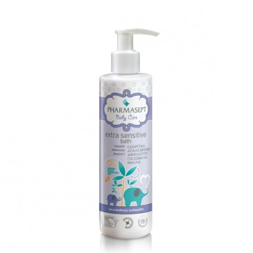 Pharmasept Baby Care Extra Sensitive Bath 250ml | Πολύ Απαλό Βρεφικό Αφρόλουτρο για χρήση από την πρώτη ημέρα, για σώμα & μαλλιά