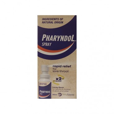 Pharyndol Spray 30ml | Φυσικό Σπρέι για Άμεση Ανακούφιση από τον Πονόλαιμο 