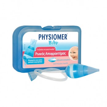 Physiomer Baby Nasal Aspirator Ρινικός Αποφρακτήρας για Βρέφη & 5 Προστατευτικά Φίλτρα