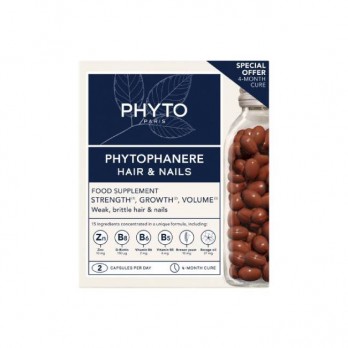 Phyto Phytophanere 2 x 120caps | Συμπλήρωμα Διατροφής για Όμορφα και Δυνατά Μαλλια 1+1 Δώρο