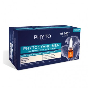 Phyto Phyto Phytocyane Anti Hair Loss Treatment Progressive for Men 12x3.5ml | Θεραπεία για την Προοδευτική Τριχόπτωση των Ανδρών