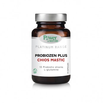 Power Health Platinum Range Probiozen plus Chios Mastic 15caps | Συμπλήρωμα Διατροφής με Μαστίχα Χίου, Προβιοτικά, Γλουταμίνη και Ψευδάργυρο