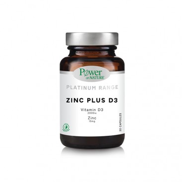 Power Health Platinum Range Zinc Plus D3 30caps | Συμπλήρωμα Διατροφής με Ψευδάργυρο και Βιταμίνη D3