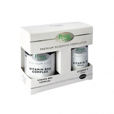 Power Health Platinum Range Vitamin B50 Complex 30Kάψουλες & Δώρο VitaminC 1000mg 20Kάψουλες