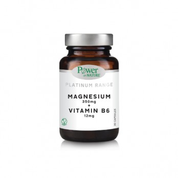 Power Health Platinum Range Magnesium 350mg + Vitamin B6 12mg 30caps | Συμπλήρωμα Διατροφής με Μαγνήσιο 350mg και Βιταμίνη Β6 12mg 