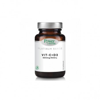 Power Health Platinum Range Vit-C 500mg + D500iu  50caps | Συμπλήρωμα Διατροφής με Βιταμίνες C 500mg και D3 500iu