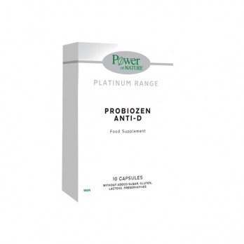 Power Health Platinum Range Probiozen Anti -D 10caps | Συμπλήρωμα Διατροφής για τη Φυσική Αντιμετώπιση της Διάρροιας