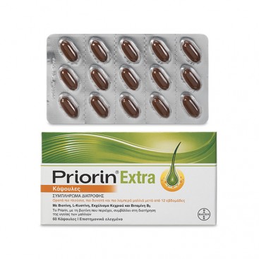 Priorin Extra 60caps | Συμπλήρωμα Διατροφής κατά της Τριχόπτωσης