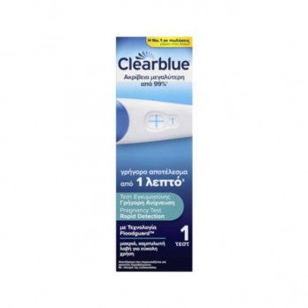 Clearblue Pregnancy Test Rapid Detection 1τμχ | Τεστ Εγκυμοσύνης, Γρήγορη Ανίχνευση για Αποτελέσματα μετά από 1 Λεπτό 