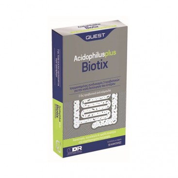 Quest Acidophilus Plus Biotix 30caps | Προβιοτικό Συμπλήρωμα Διατροφής