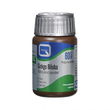 Quest Ginkgo Biloba 150mg Extract 60tabs | Συμπλήρωμα διατροφής με εκχύλισμα Ginkgo Biloba