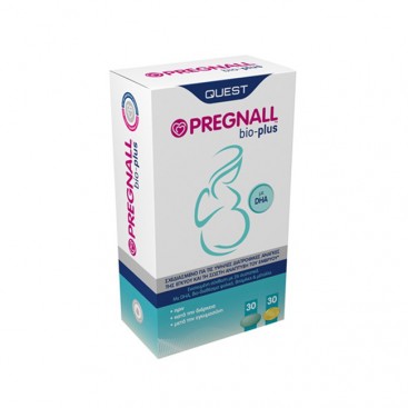 Quest Pregnall Bio Plus 30 caps & 30 tabs | Συμπλήρωμα Διατροφής Πολυβιταμινών Πριν - Μετά και Κατά την Διάρκεια της Εγκυμοσύνης