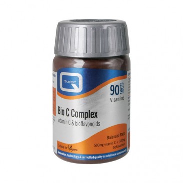 Quest Bio C Complex Bioflavonoids 500mg 90tabs | Συμπλήρωμα Διατροφής για Ενίσχυση Ανοσοποιητικού Συστήματος