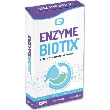 Quest Enzyme Biotix 30caps | Συμπλήρωμα Διατροφής με 6 Πεπτικά Ένζυμα & Προβιοτικά