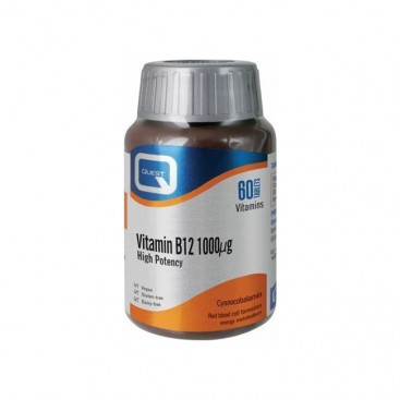 Quest Vitamin B12 1000mg 60tabs | Συμπλήρωμα Διατροφής Βιταμίνη B12