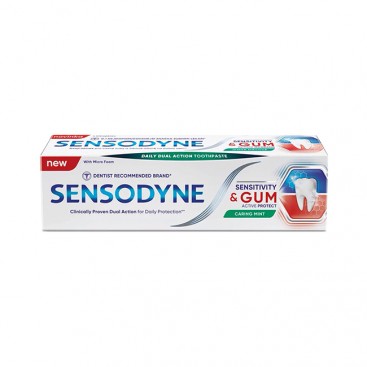 Sensodyne Sensitivity & Gum Caring Mint 75ml | Οδοντόκρεμα για τα Ευαίσθητα Δόντια & Ούλα που Αιμορραγούν με Γεύση Μέντα