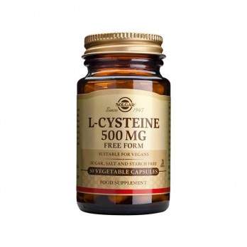 Solgar L-Cysteine 500mg, 30veg.caps | Συμπλήρωμα Διατροφής για Υγιή Μαλλιά, Νύχια & Δέρμα