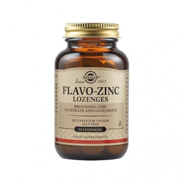 Solgar Flavo-Zinc 23mg, 50Loz. |  Συμπλήρωμα Διατροφής με Ψευδάργυρο