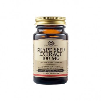 Solgar Grape Seed Extract 100mg, 30veg.caps | Συμπλήρωμα Διατροφής με Εκχύλισμα Σπόρων Σταφυλιού 