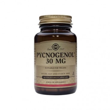 Solgar Pycnogenol 30mg 60veg.caps | Συμπλήρωμα Διατροφής Πυκνογενόλης