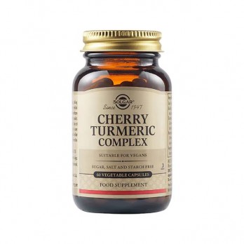 Solgar Cherry Turmeric Complex 60 veg.caps | Συμπλήρωμα Διατροφής με Εκχύλισμα Κουρκουμά & Κερασιού