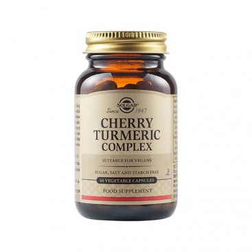 Solgar Cherry Turmeric Complex 60 veg.caps | Συμπλήρωμα Διατροφής με Εκχύλισμα Κουρκουμά & Κερασιού