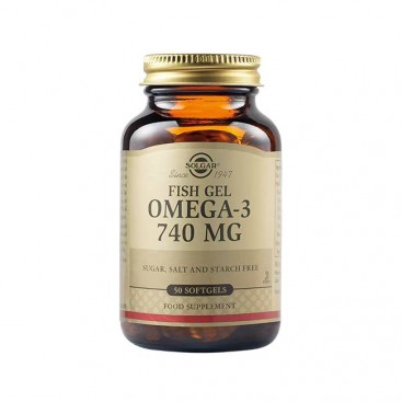 Solgar Omega-3 Fish Gel 740mg 50softgels | Συμπλήρωμα Διατροφής με Ωμέγα-3 Λιπαρά Οξέα