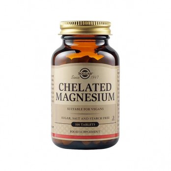 Solgar Chelated Magnesium 100mg 100tabs | Συμπλήρωμα Διατροφής Χηλικού Μαγνησίου