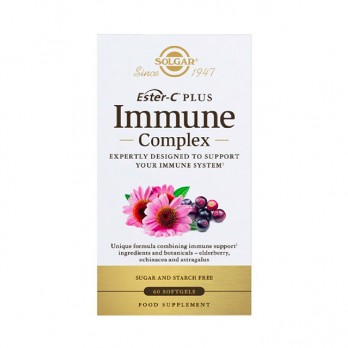 Solgar Ester-C Plus Immune Complex 60softgels | Συμπλήρωμα Διατροφής με Βιταμίνη C για την Καλή Υγεία του Ανοσοποιητικού Συστήματος